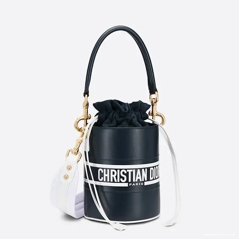 Cheap Smooth Small Dior Bucket Calfskin Vibe Blue Bag 0623 Luxury